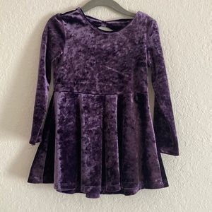 Purple velvet dress